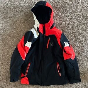 Spyder Kids' Bold Red and Black Puffer Jacket